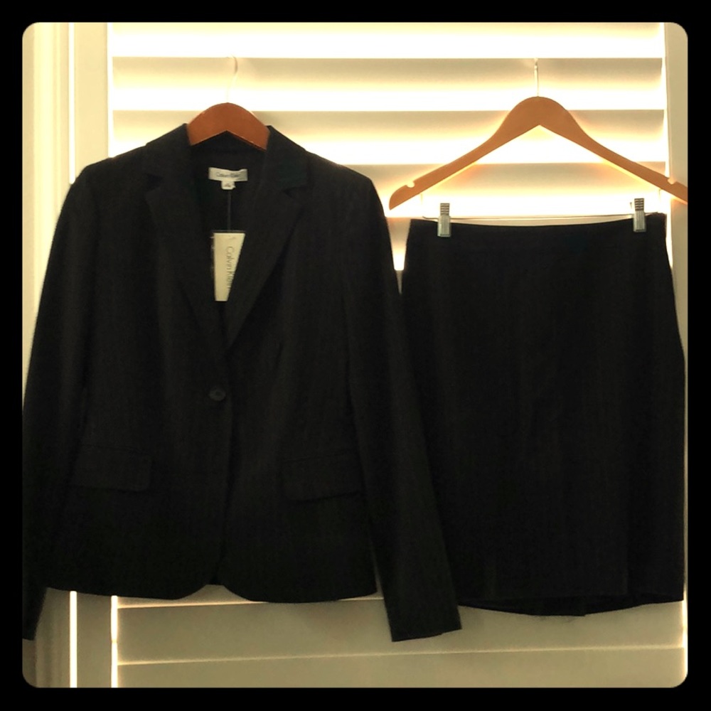 Calvin Klein Pinstriped Suit Size 4